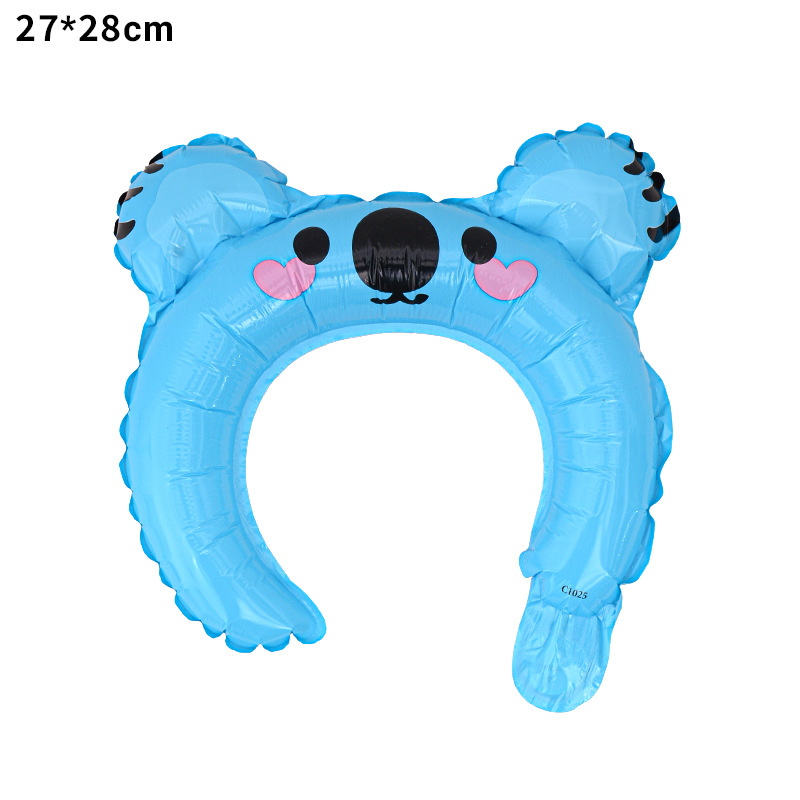 Globos inflables con forma de diadema para niños, famosos en Internet, regalos promocionales para escanear códigos QR, animales de dibujos animados, globos de aluminio para el Día Nacional