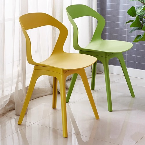 靠背餐椅家用现代简约加厚久坐舒服塑料凳子北欧网红商用餐桌椅子