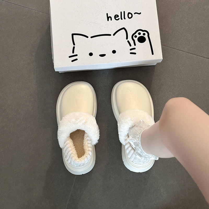 范杰亚毛绒一体厚底女毛毛鞋秋冬季时尚百搭外穿休闲包头单鞋棉鞋|undefined