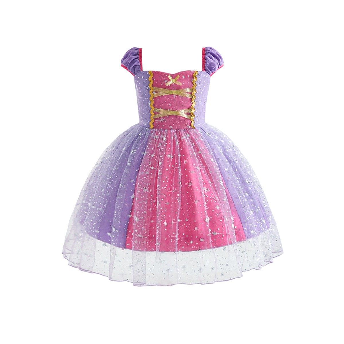 Cross-Border Girls Frozen Beautiful Queen Elsa Holiday Party Dress Elsa Princess Puff Dress