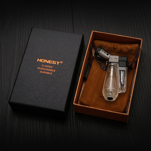 Baicheng Direct Injection Lighter Large Capacity Multi-Color Outdoor Fire Inflatable Lighter Smoking Sets with Gift Box Wholesale