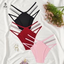 亚马逊爆款低腰细带性感无痕三角裤跨境专供热辣交叉迷人女士内裤