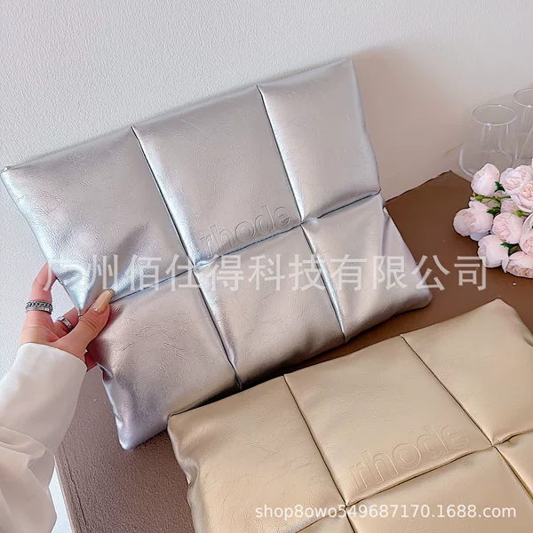 Magnetic Buckle Pu Pillow Bag Makeup Artist Bag 14inch Computer Bag Inner Bag Storage Bag Anti-Collision Large Capacity