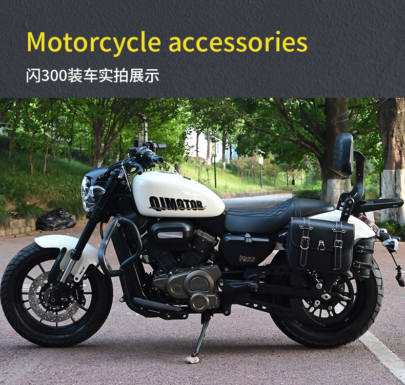 Suitable for Qianjiang Flash 250V/300/350 Anti-Fall Protection Bar Automatic Gear Modification Folding Backrest Side Bag Accessories