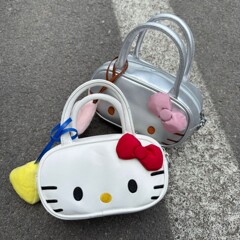 新款少女卡通包保龄球波士顿包凯蒂猫头手提斜挎包亲子洋气斜挎包