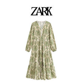 ZARK 欧美新款蕾丝花边波西米亚沙滩度假连衣裙 跨境外贸女装批发