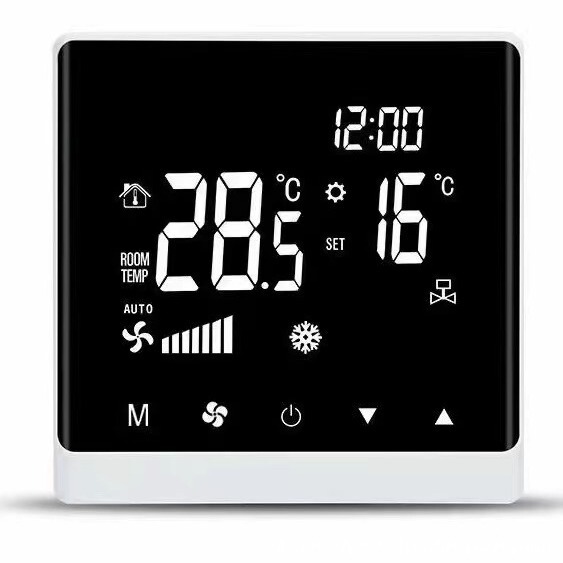 Central air conditioning control panel thermostat intelligent water machine floor heating fan coil wire controller universal three-speed switch