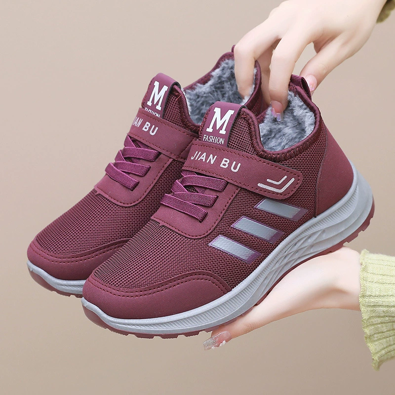 Осенне-зимние женские теплые хлопчатобумажные сапоги на флисовой подкладке, зимние сапоги среднего и пожилого возраста, сапоги для матери, старые Пекинские женские сапоги, поколение волос