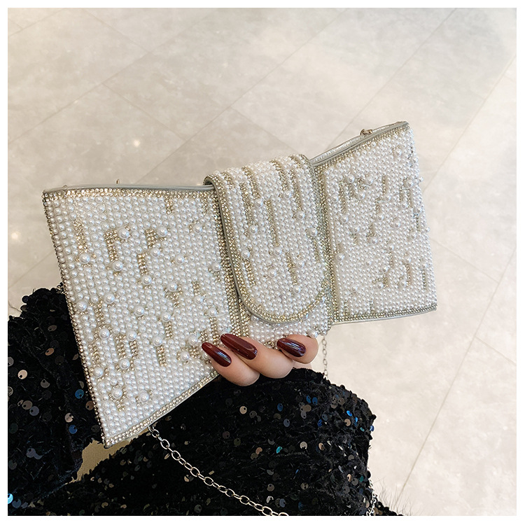 New cross-border European and American retro high-end clutch bag, full diamond single-shoulder crossbody ladies' bag, small bag, socialite dinner bag undefined