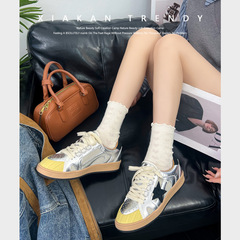 复古脏脏星星板鞋女2025秋季新款时尚轻便平底做旧擦色百搭休闲鞋