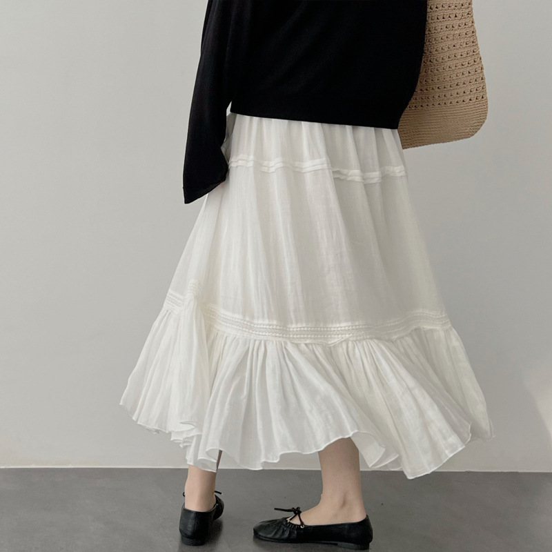 Xianyuanchuang twist 100 thin soft cave tingci stitching A -line…