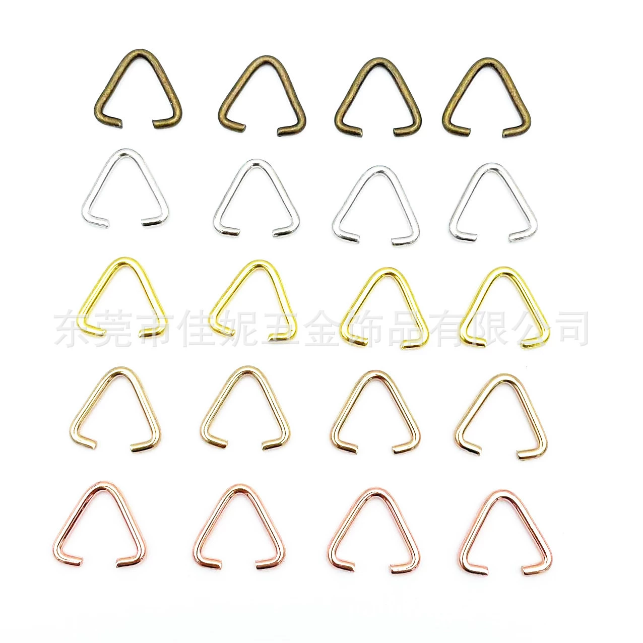 В наличии Золото KC светлое золото открытая треугольная пряжка металлическая закрытое треугольное кольцо DIY ювелирные изделия ключевые аксессуары