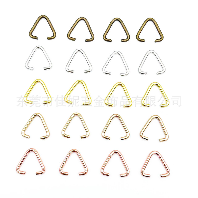 Gold KC light gold open triangle buckle metal closed triangle ring DIY jewelry key accessories Gold KC light gold open triangle buckle metal closed triangle ring DIY jewelry key accessories