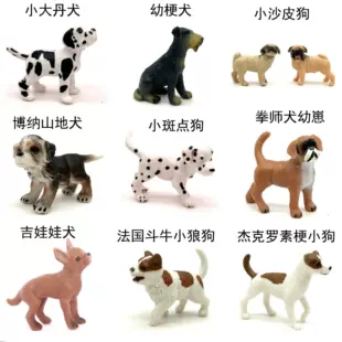Твердый мини-муляж чихуахуа щенок шим на inu пудель боксёр Dalmatian Shar Pei модель игрушка