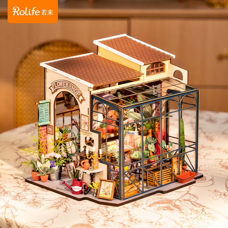 Cabaña rolife DIY, modelo hecho a mano, casa pequeña, escena en miniatura, bloques de construcción, juguetes