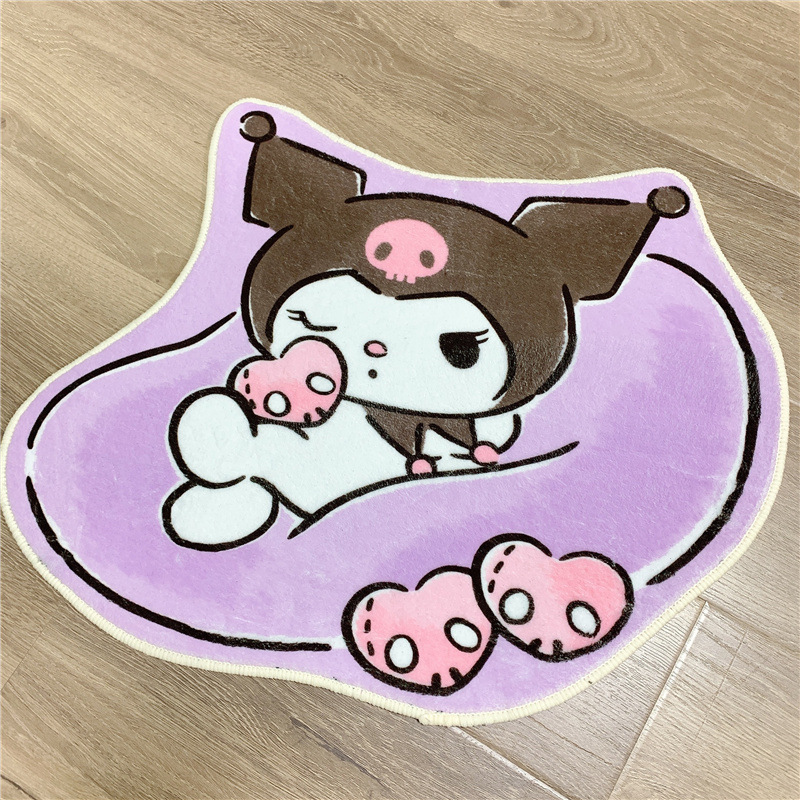 漫画の倉庫のかわいい洛米の寝室はカシミヤのベッドのサイドのじゅうたんの家庭の子供の部屋の客間のお茶のいくつかの柔らかい異形のじゅうたんをまねます。|undefined