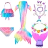 Elf glitter three-piece set + flippers + garland + necklace five-piece set