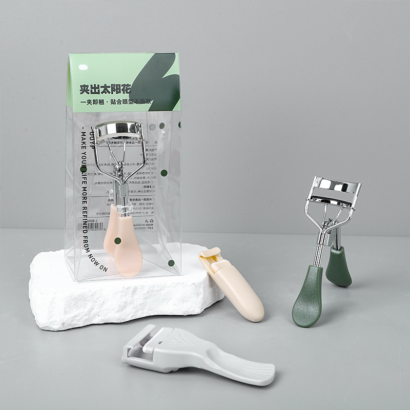 Simple Style Eyelash Curler Girl's Combination Eyelash Curler Natural Curling Plastic Handle Portable Metal Eyelash Curler