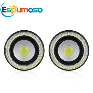 COB fog lamp car led fog lamp angel eye lens with aperture fish eye lamp modified day running lamp source factory