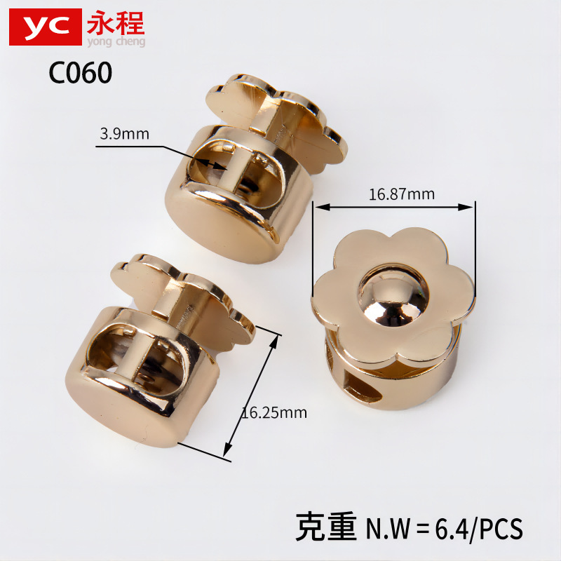 Wholesale rope buckle metal lace spring buckle down jacket hanging clock card rope clothing accessories accessories elastic adjustment buckle