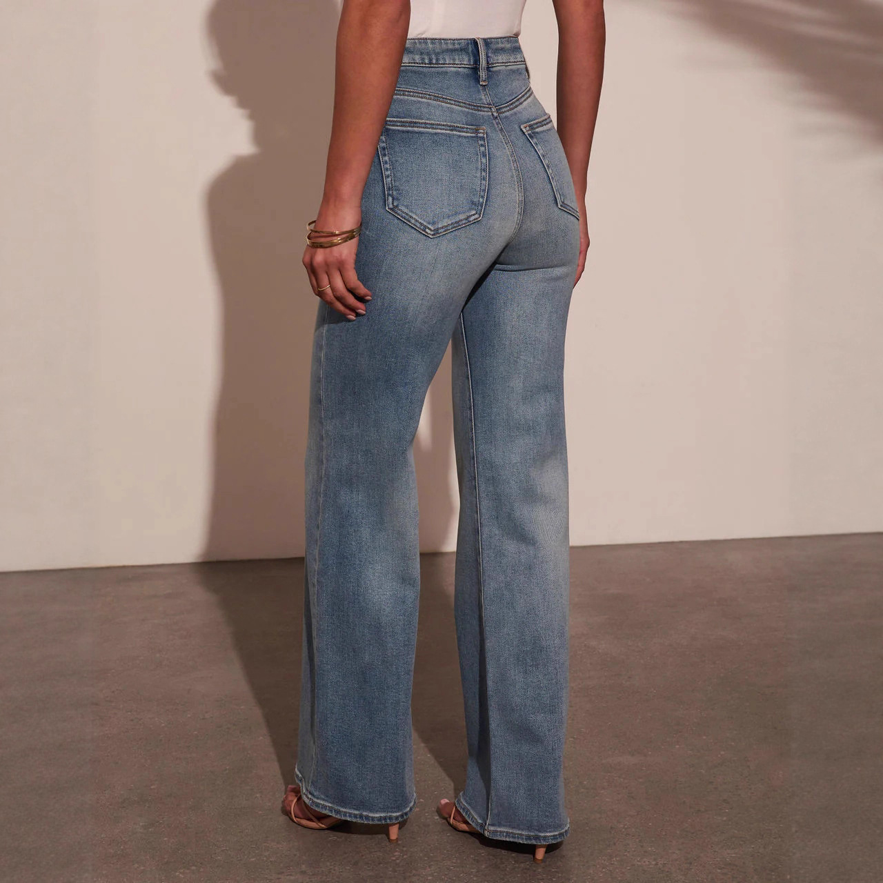 Foreign Trade Stretchy European And American Women's Jeans, New Hot-selling Cross-border Stylish Commuter Straight-leg_ecoleips.com