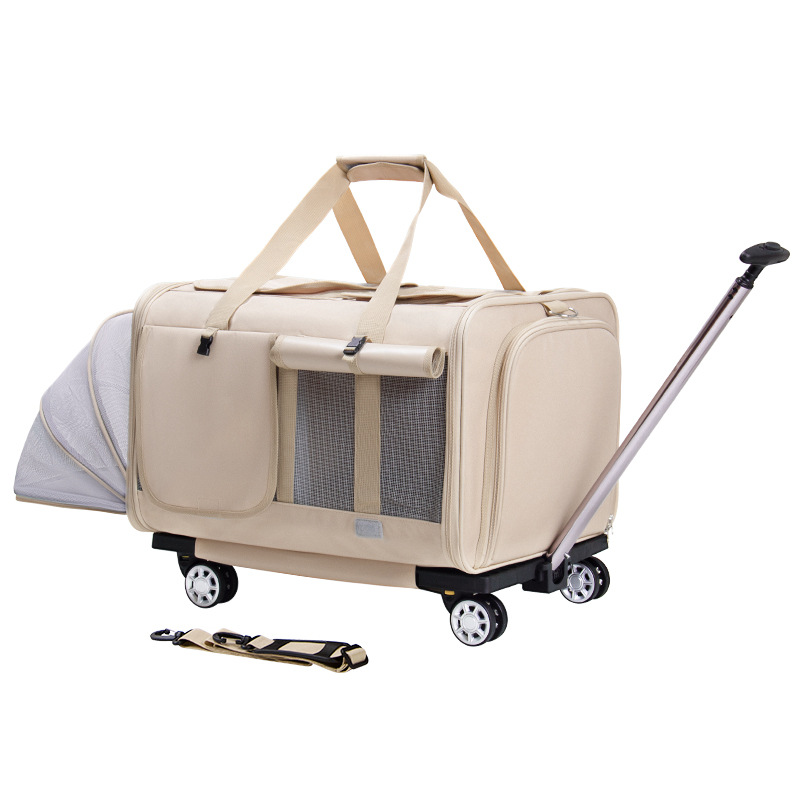 Maleta trolley para mascotas, desmontable, para gatos y perros