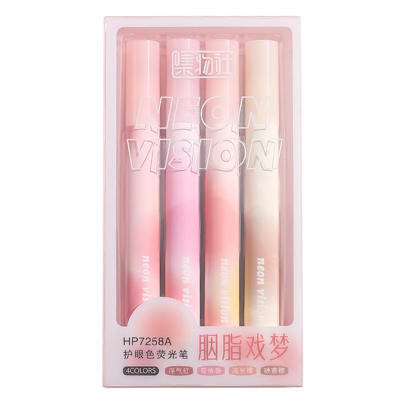 Pluma fluorescente de protección ocular pluma fluorescente de color claro pluma de marcado estudiante de gran capacidad marca clave cuenta de mano pluma de marcado pluma de cuenta de mano