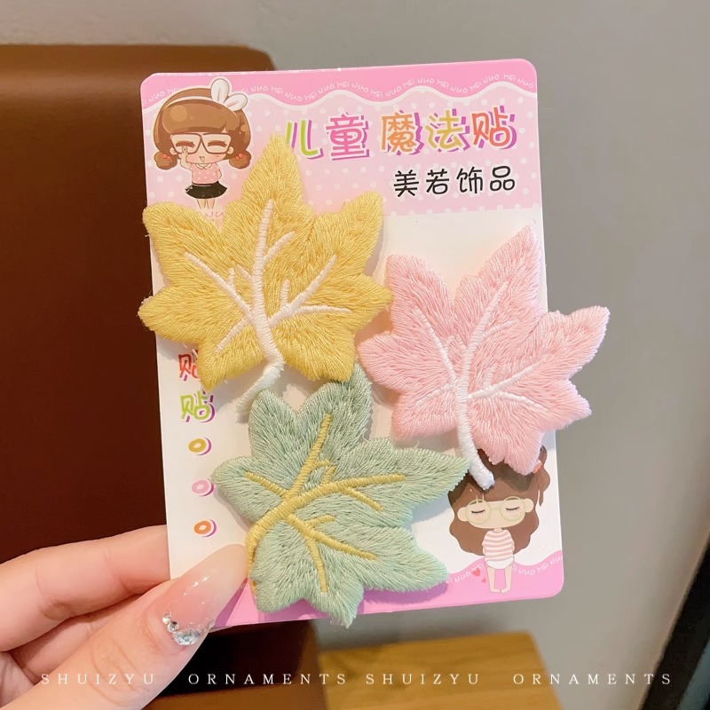 El pelo roto de las niñas artefacto de dibujos animados Velcro bebé de las niñas Linda horquilla sin costuras no duele el pelo flequillo accesorios para el cabello pegajoso