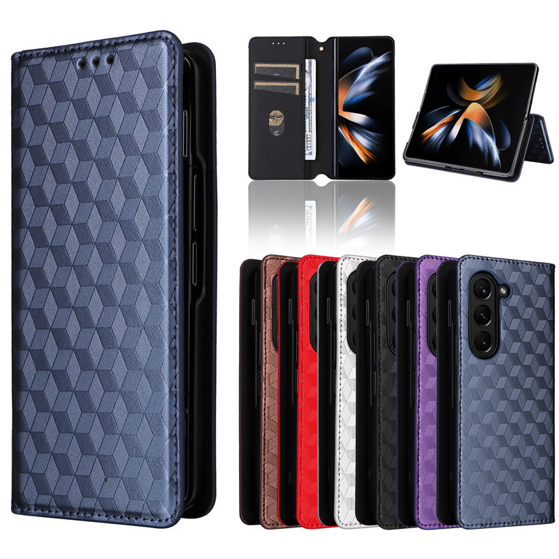 For Samsung Z FOLD5 Mobile Phone Case Flip Protective Case Zfold4/3 Mobile Phone Case Card Wallet z fold6