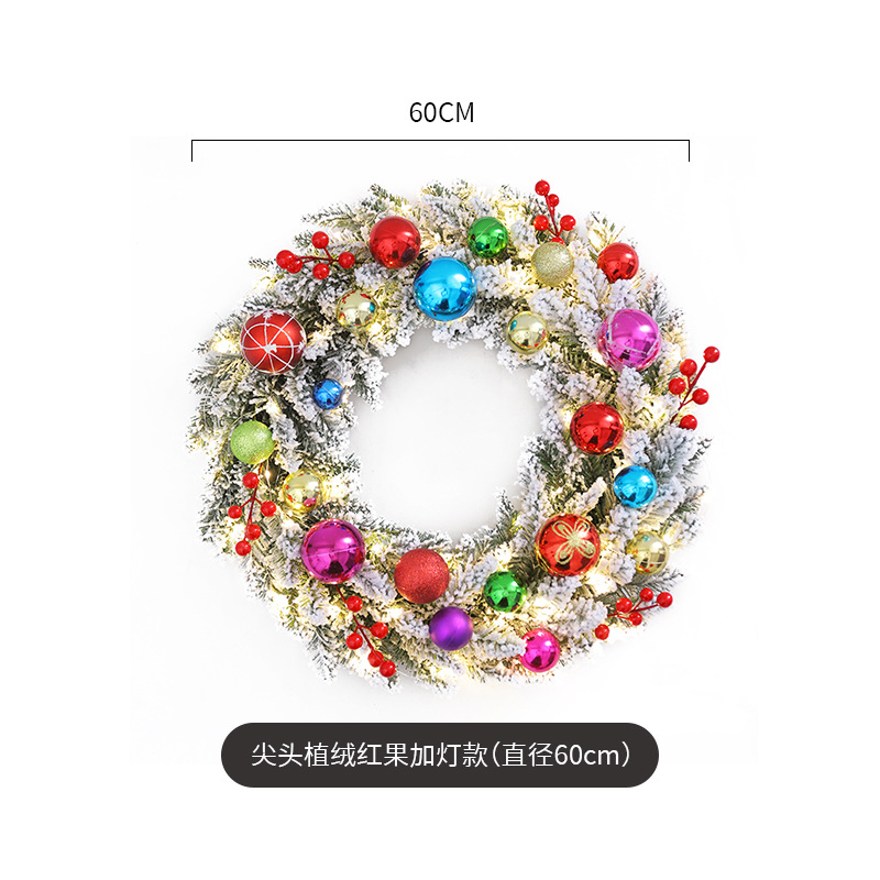 Amazon está dedicado a Navidad Garland ratán decoración simulación flocado Garland ventana puerta colgando centro comercial escena diseño