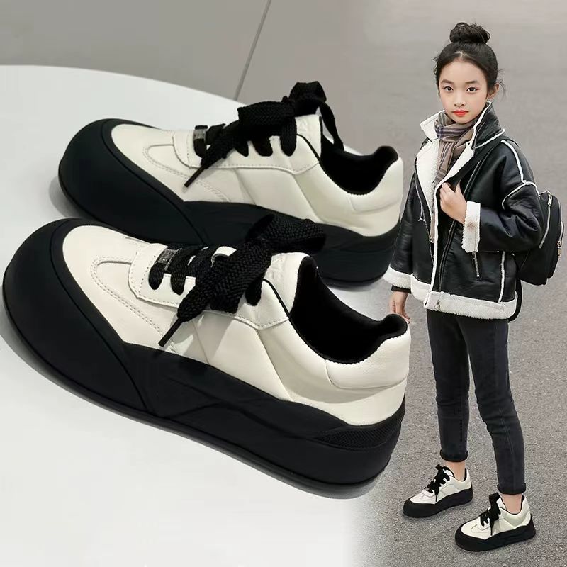 2024 primavera universal zapatos de mujer cabeza redonda cómodos zapatos blancos de suela suave en zapatos de pan de suela gruesa