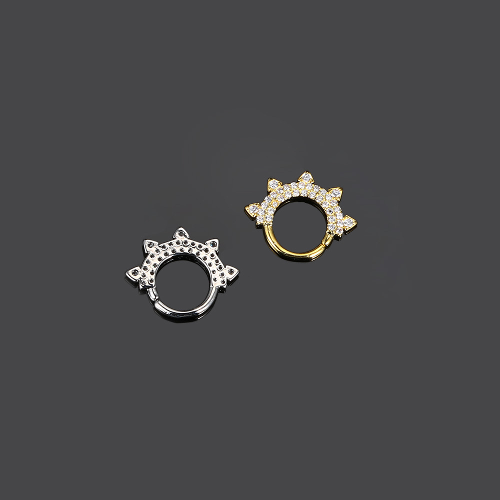 Simple Style Classic Style Geometric Copper Inlay Rhinestones Nose Ring Nose Pin display picture 7