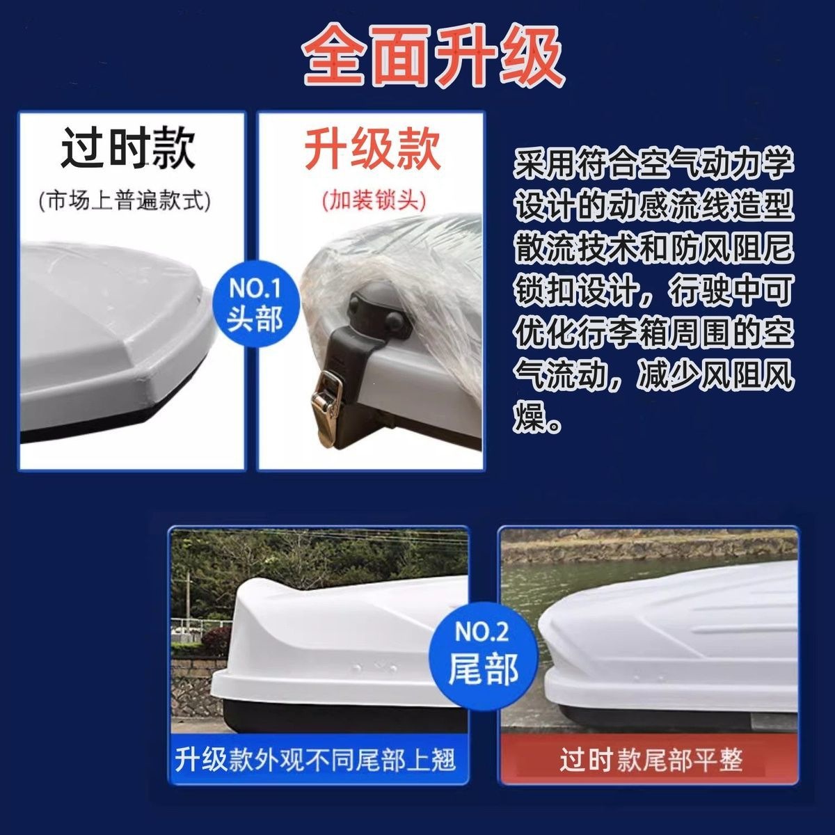 Modified Car Roof Box, Large-Capacity Travel Suitcase, Luggage Rack, Car Luggage Box, Universal for Suvs and Sedans