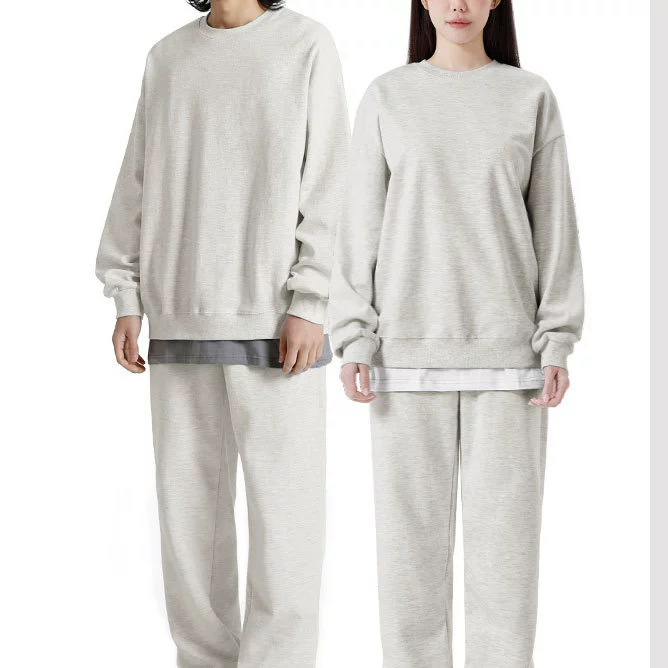 Корейская версия весенне-осеннего зимнего свитника мужская и женская футболка пара с круглым вырезом простой сплошной плюшевый толстый свиток