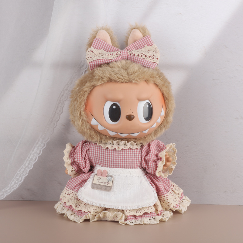 38cmラブブベビー服、ラブブぬいぐるみ服、ラブブ人形着替え、漢服スカートスーツ|undefined
