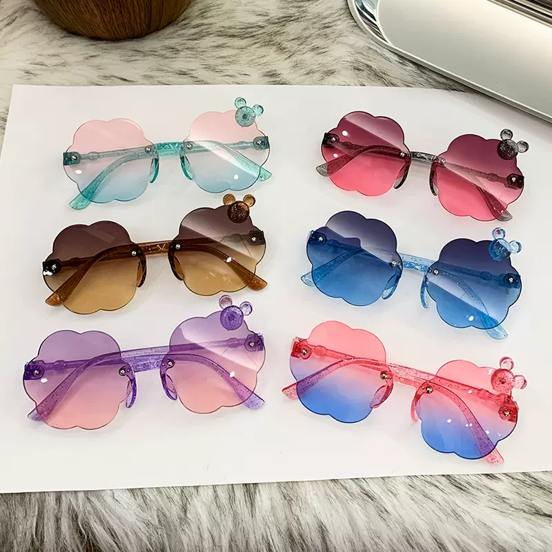 跨境儿童时尚太阳镜 男女宝宝可爱个性墨镜 潮流户外街拍太阳眼镜