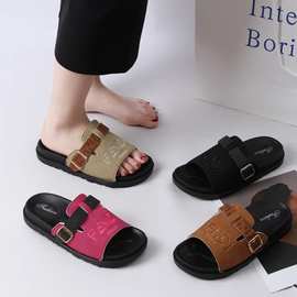 网红同款2025年春夏潮流爆款半拖百搭一脚蹬流苏休闲懒人鱼嘴拖鞋