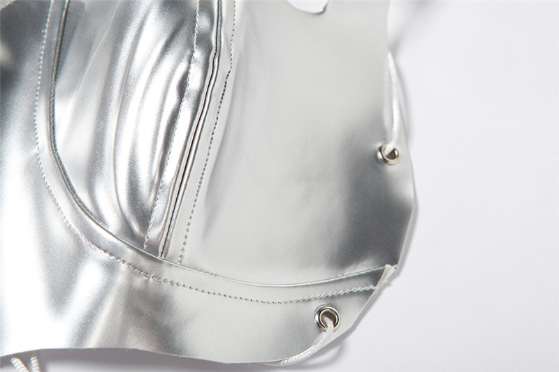 Title 11, Womens Faux Leather Slim Fit Hollow Backless L...