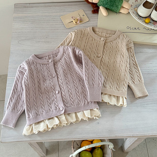 Children's Knitwear Autumn Clothing 2025 New Infant Cardigan Knitwear Baby Spring & Fall Outwear Girls Tops Category a