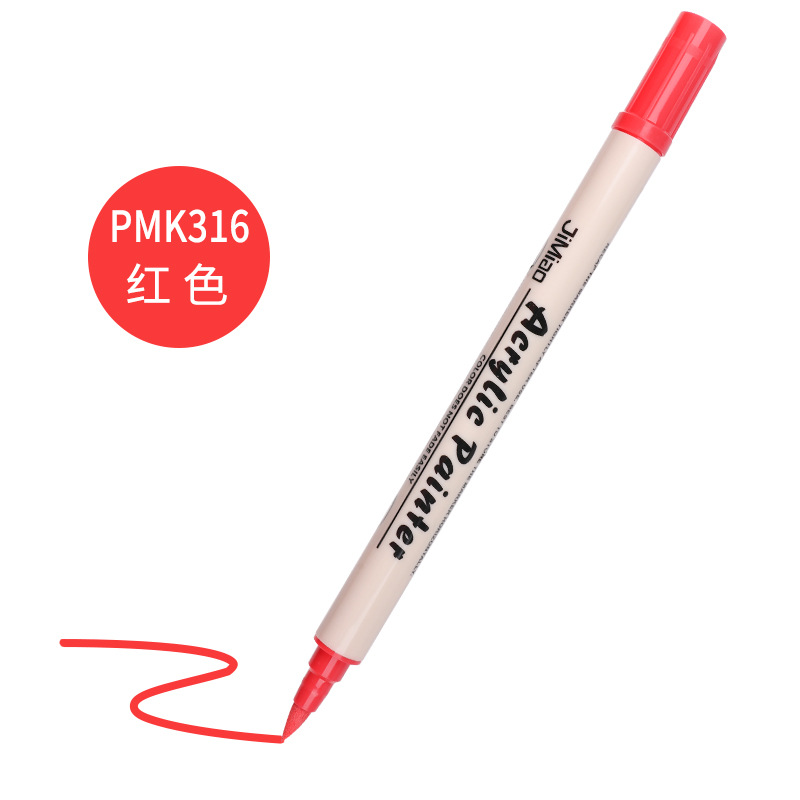 Marcador de acrílico nuevo núcleo de algodón pluma de doble cabeza 36 color marcador único al aire libre pintura acrílica acuarela pluma