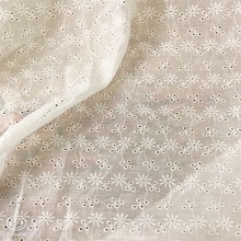 全棉打孔绣花布 棉布大机绣花 时装用布镂空绣花棉布厂家现货直供