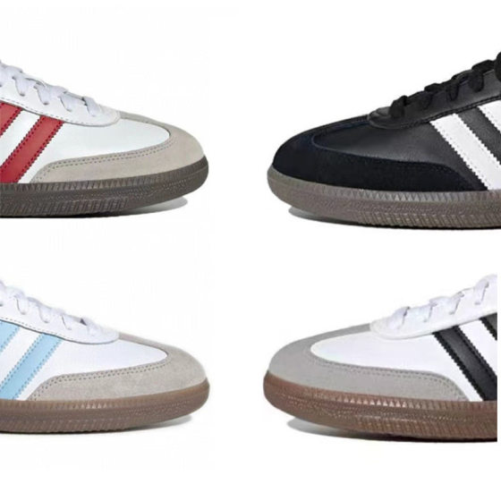 De Training Shoes Samba Pure Original Putian Shoes High Version Three Bars Retro Thick Bottom Low White Shoes Men's and Women's Board Shoes