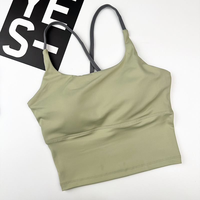 Holiday, Outdoor, Yoga Occasion Simple Style Sports Solid Color Nylon Cotton Blend Strap Active Tops Racerback Tank Tops