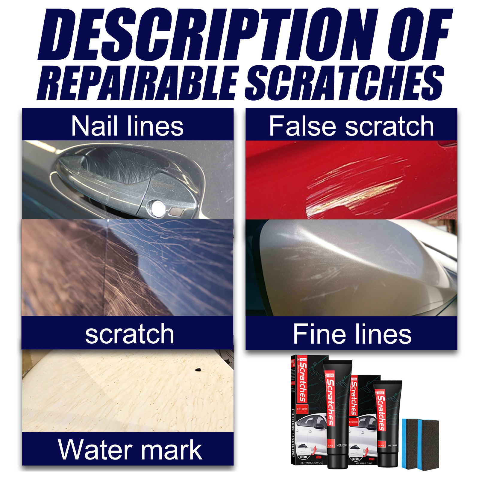 Car scratch polishing paste paint clean and polish decontamination wax reconditioning paste scratch repair and maintenance_voghion.com