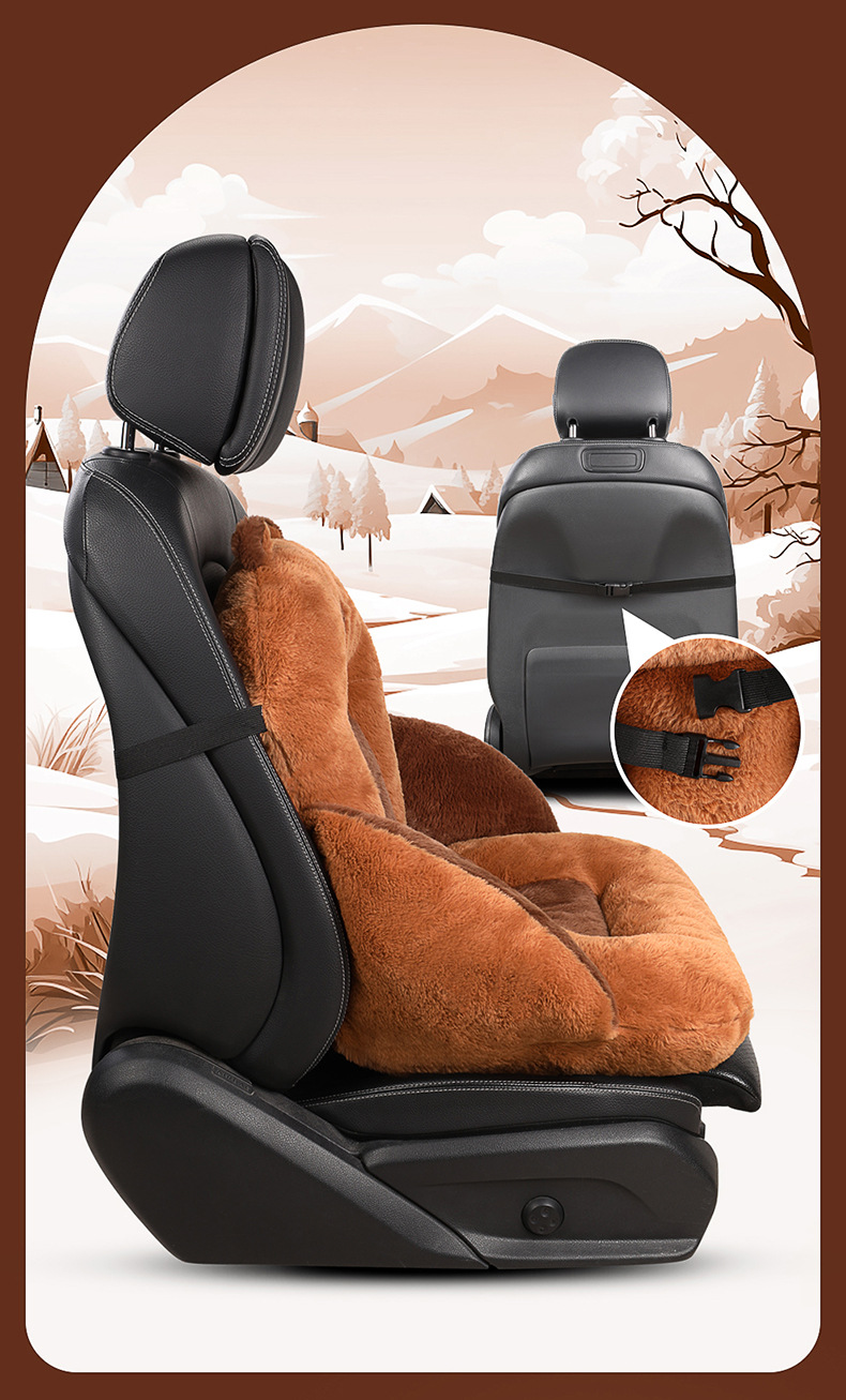 Capybara Thickened Cushion Chair Pad Office Long Sitting Cushion Integrated Chair Backrest Butt Winter