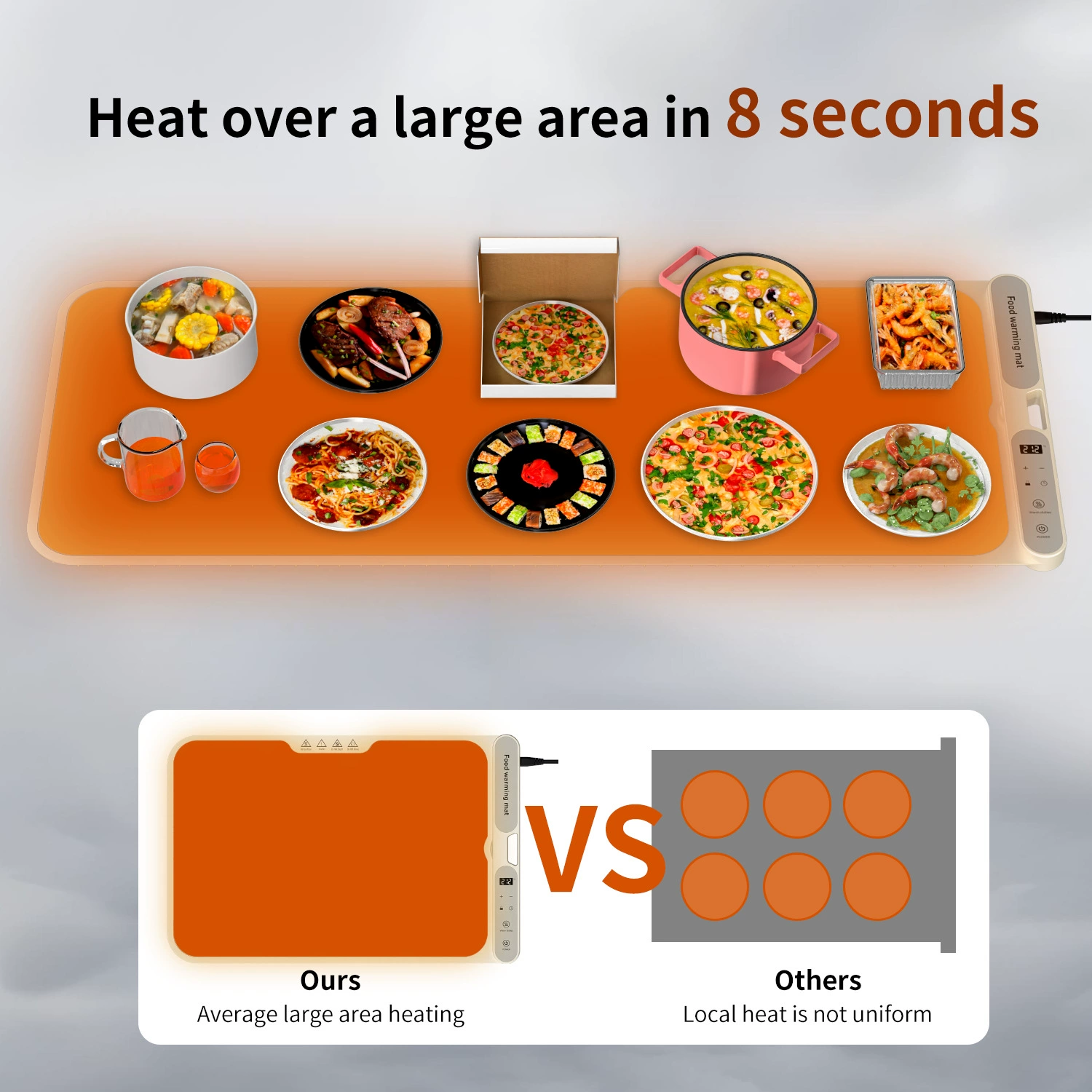 New cross-border food insulation board pad rollable warming cutting board pad multifunctional hot dish pad silicone food heating artifact