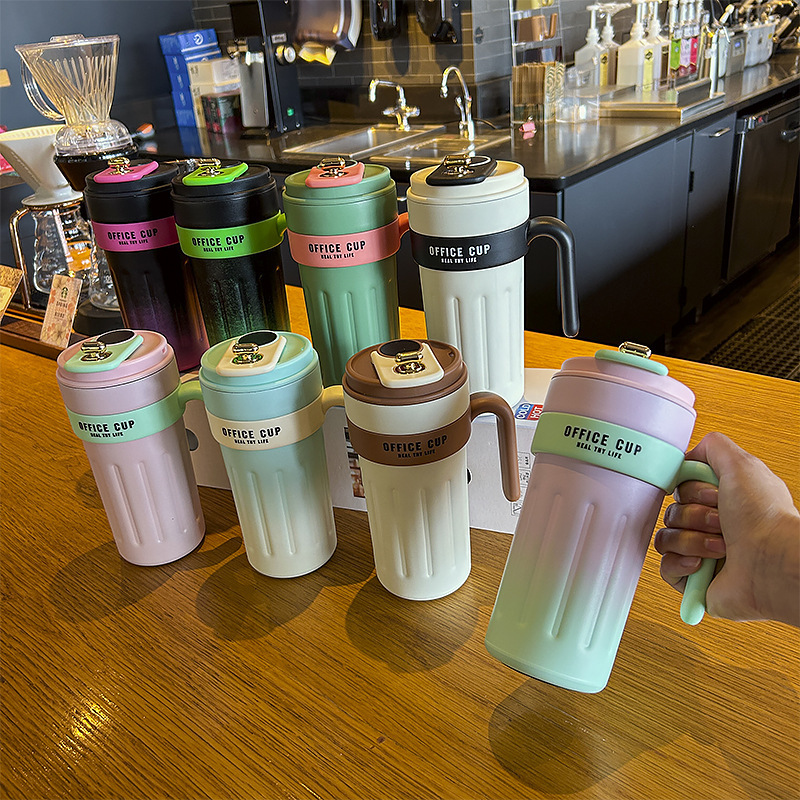 グラデーション知能316ステンレス保温カップハンドル付きコーヒーカップカップカップカップカップポータブル車載カップ|undefined