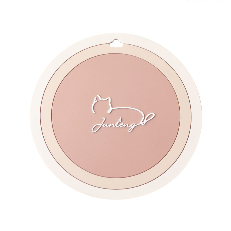 Almohadilla de aislamiento térmico anti-escaldado de pvc personalizado al por mayor posavasos redondos para uso diario en el hogar, mantel simple creativo y resistente a altas temperaturas