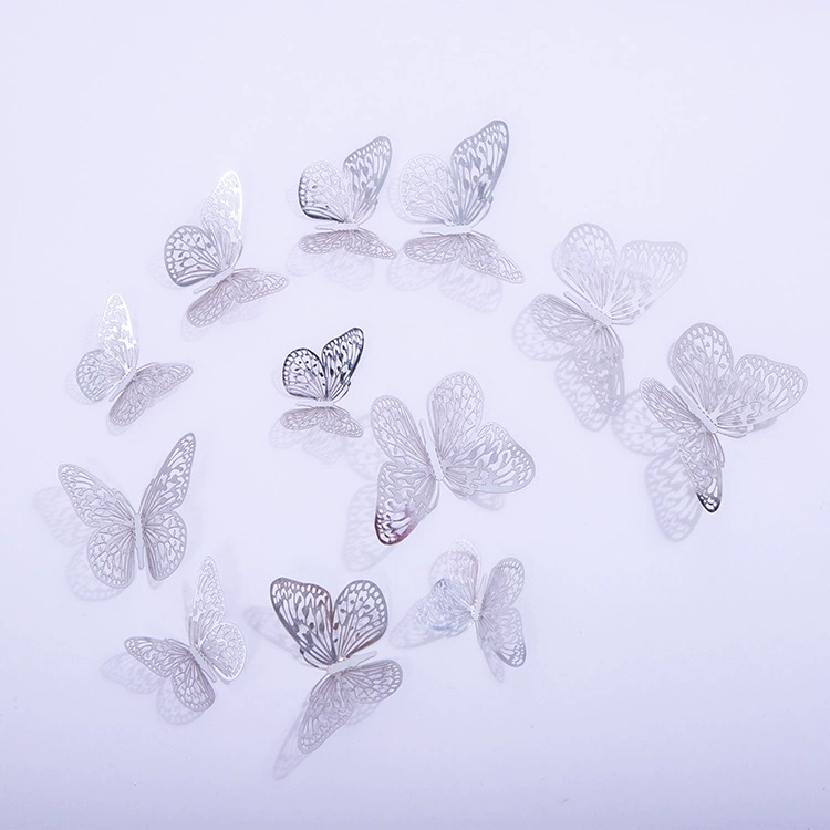 Полуж Butterfly 3D полый имитационный металлический бабочек настенный декор для дома гостиной трехмерная бабочка декоративная наклейка