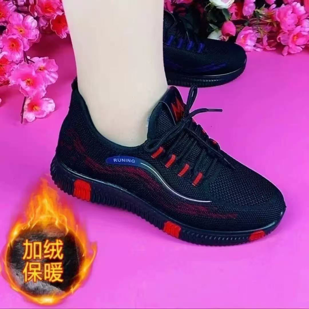 [Una cosa] invierno más calentamiento de terciopelo zapatos de mujer de suela suave zapatos de mujer zapatos de madre ligeros image 4